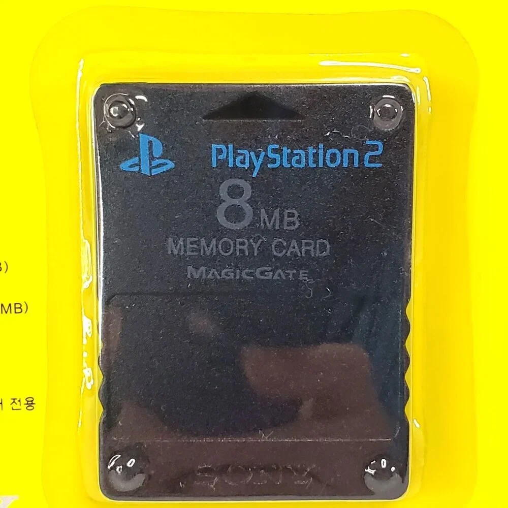Sony PlayStation 2 8MB Memory Card Black SCPH-10020 GB New Sealed